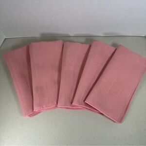 Pink Cloth Napkins, Set Of 5 New Without Tags.